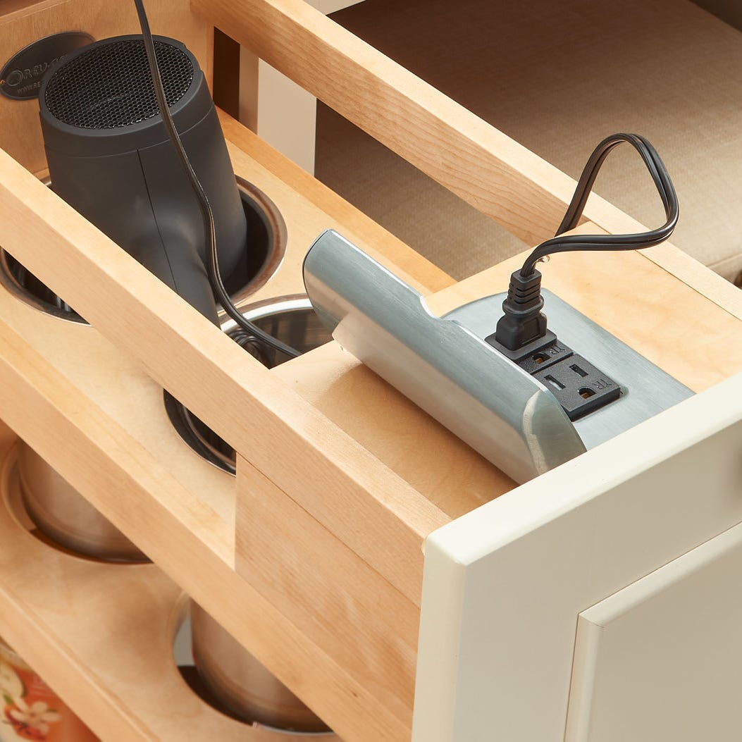 Rev-A-Shelf Vanity Outlet Grooming Organizer