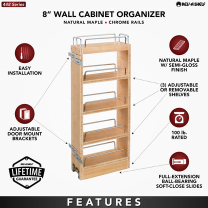 Rev-A-Shelf Wall Cabinet Pullout, natural maple