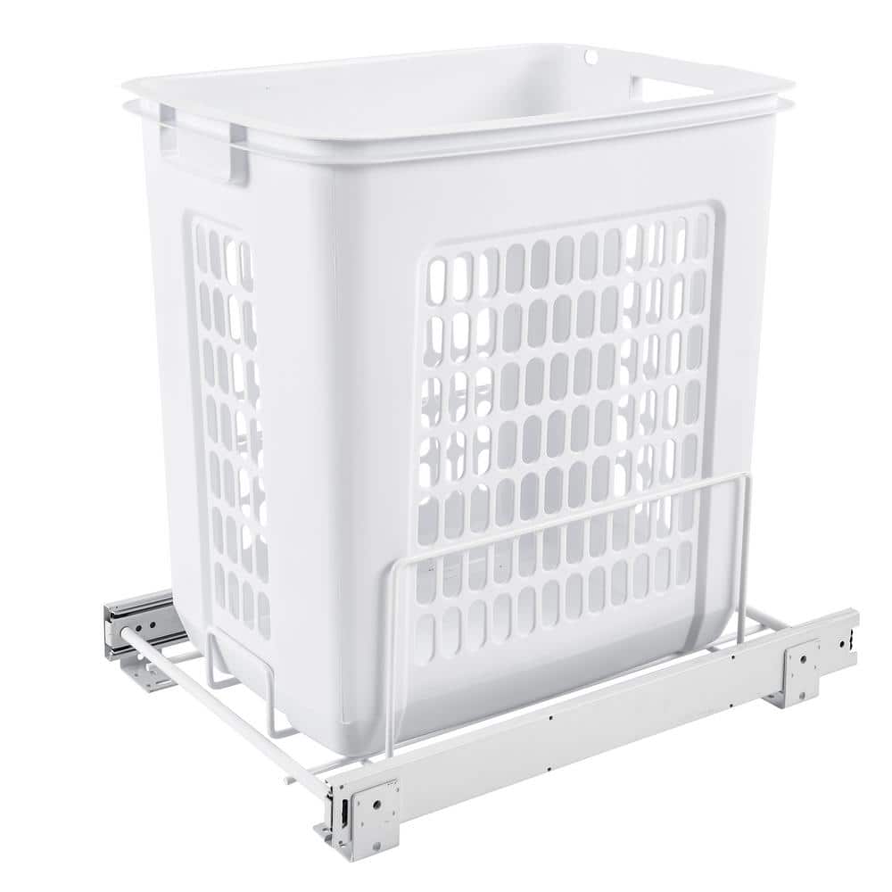 Rev-A-Shelf White Polymer Hamper Vanity Pullout, white