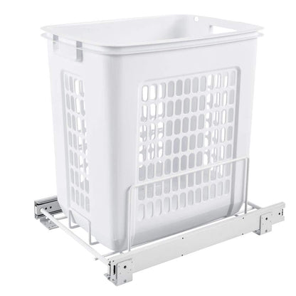 Rev-A-Shelf White Polymer Hamper Vanity Pullout, white