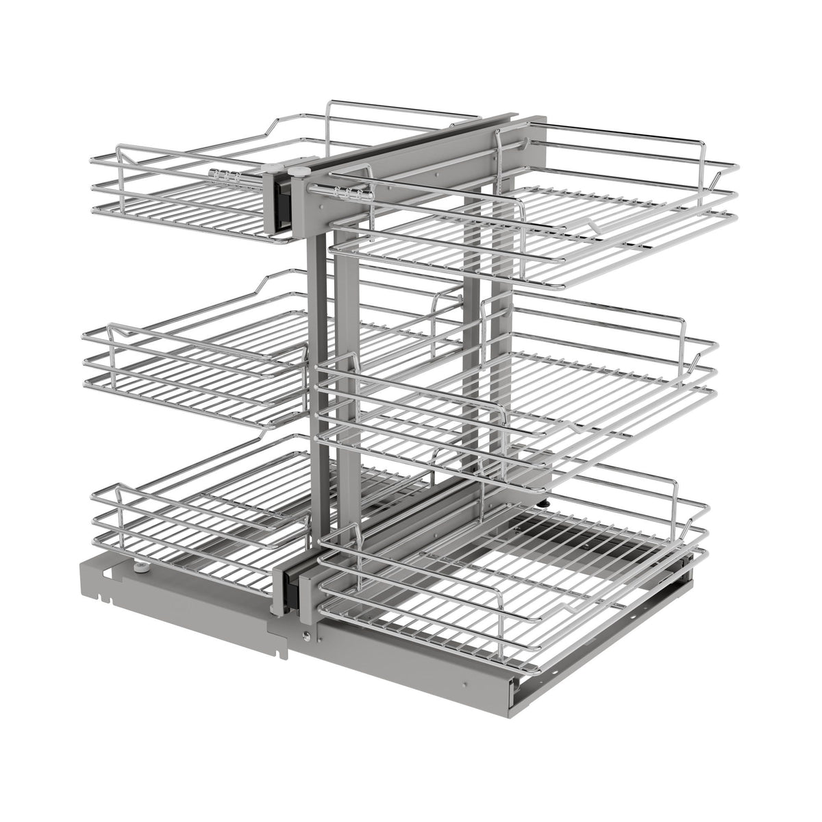 Rev-A-Shelf Wire Bottom Blind Corner Optimizer, Chrome, 15"