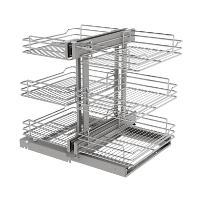 Rev-A-Shelf Wire Bottom Blind Corner Optimizer, Chrome, 15"