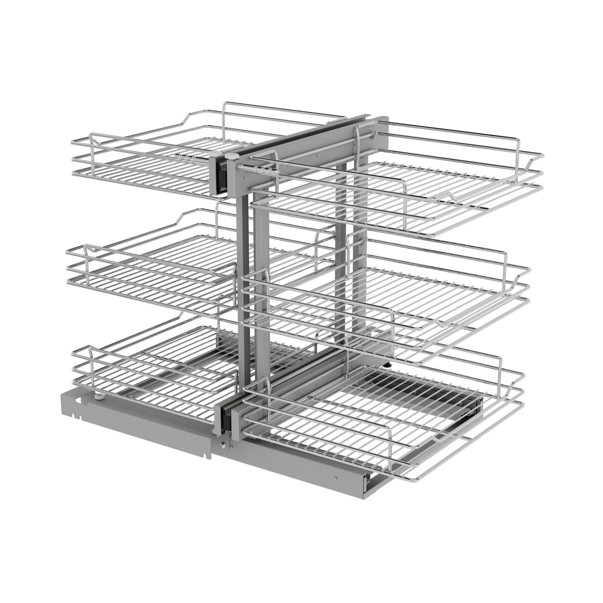 Rev-A-Shelf Wire Bottom Blind Corner Optimizer, Chrome, 18"