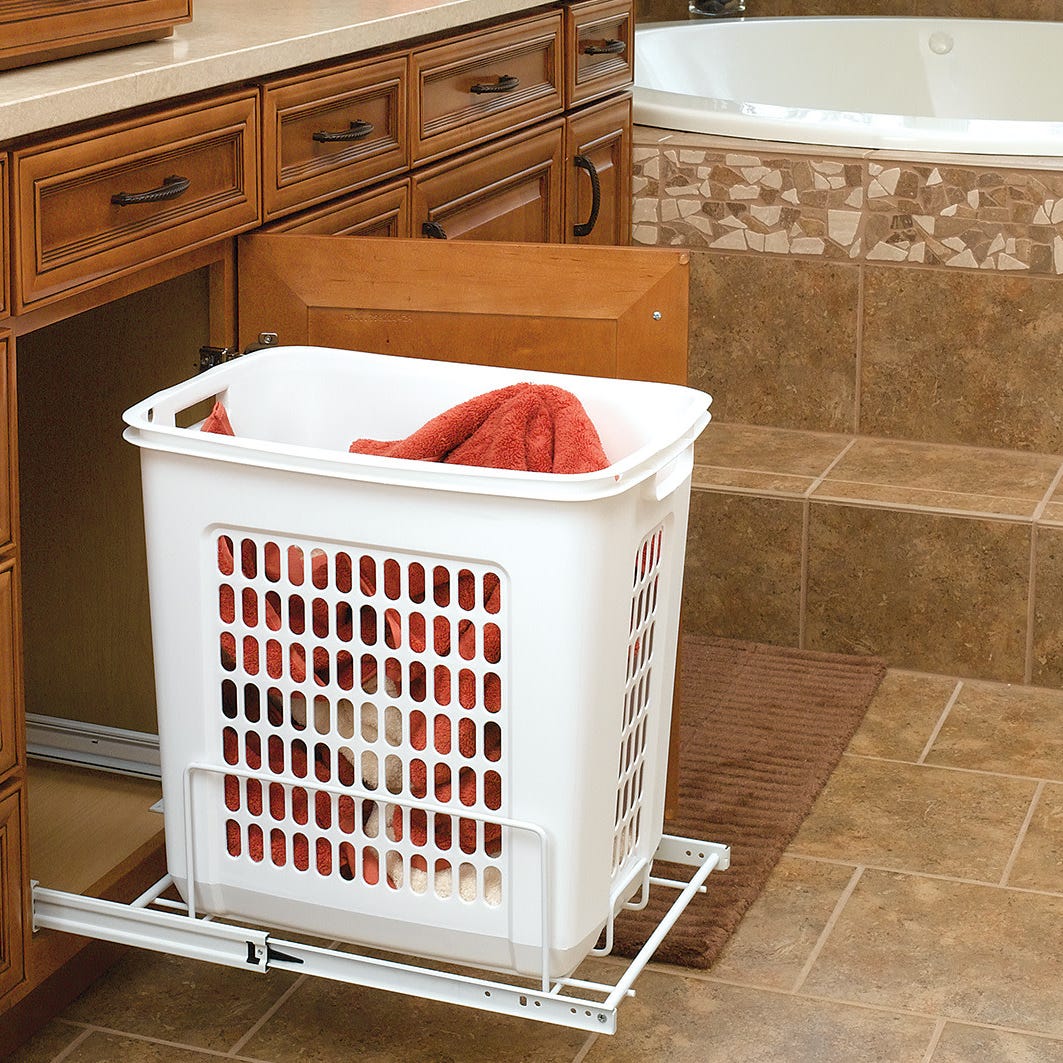 Rev-A-Shelf Wire Bottom Mount Polymer Hamper
