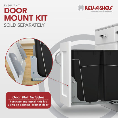 Rev-A-Shelf Wire Bottom Mount Waste Container, white