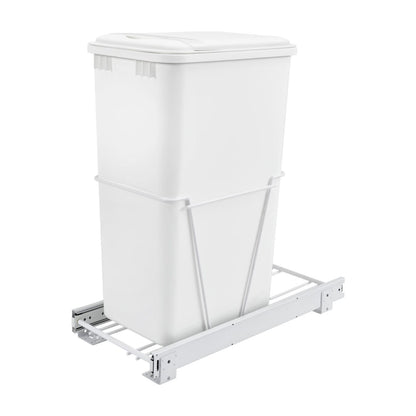 Rev-A-Shelf Wire Bottom Mount Waste Container, White, 15"