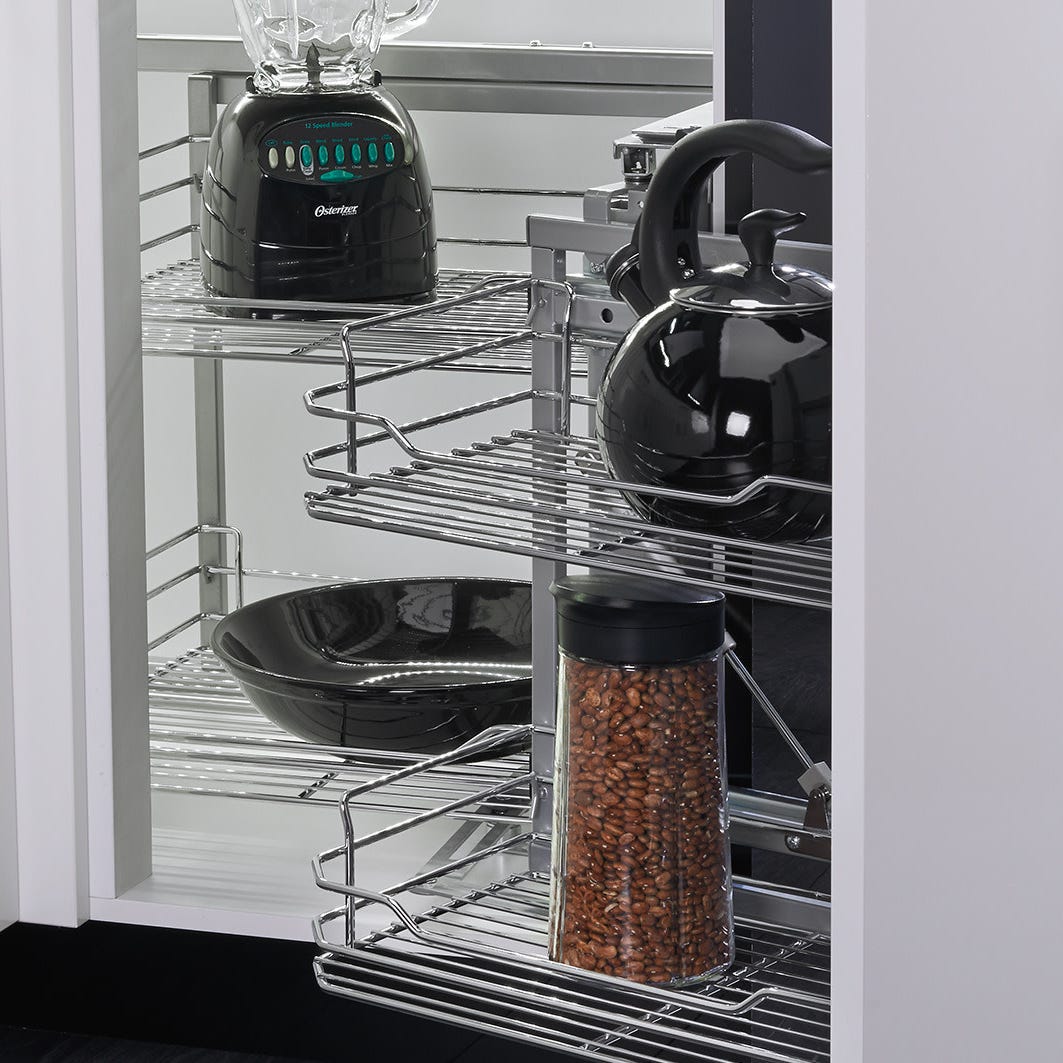 Rev-A-Shelf Wire Bottom Two-Tier Blind Corner Optimizer