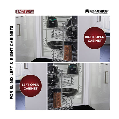 Rev-A-Shelf Wire Bottom Two-Tier Blind Corner Optimizer