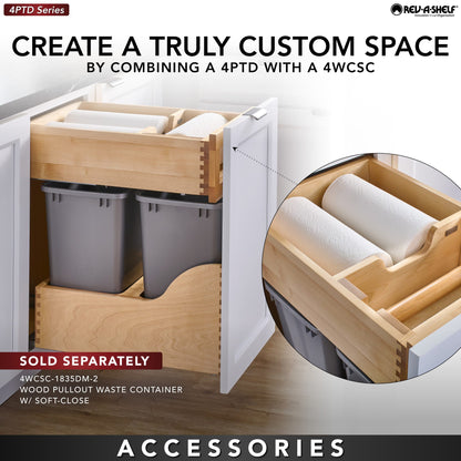Rev-A-Shelf Wood Base Cabinet Paper Towel Drawer System with BLUM Soft-Close