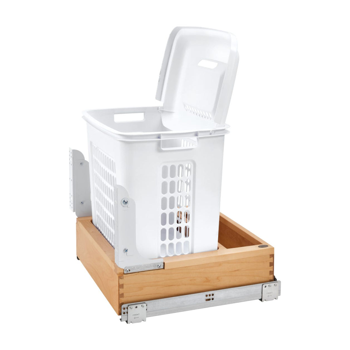 Rev-A-Shelf Wood Bottom Mount Hamper, Natural Maple, 24"