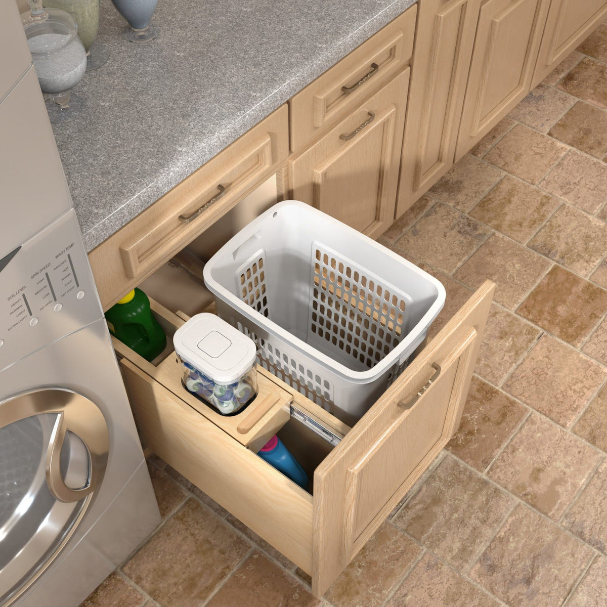 Rev-A-Shelf Wood Bottom Mount Hamper System