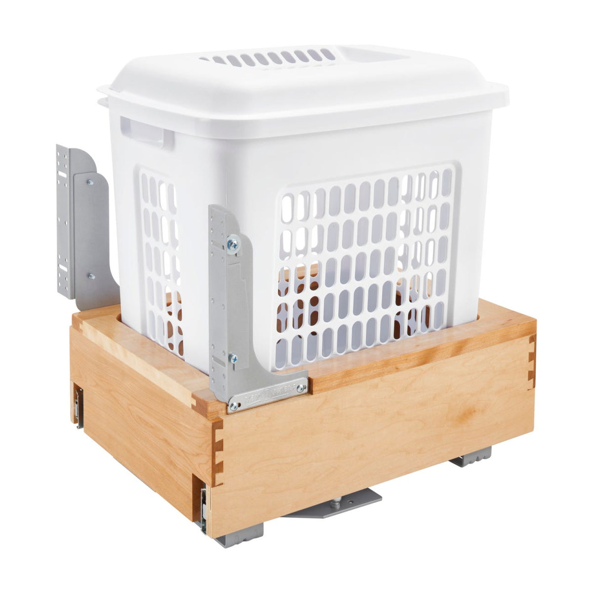 Rev-A-Shelf Wood Bottom Mount Hamper with Rev-A-Motion Soft-Close (Closet), Natural Maple, 18"