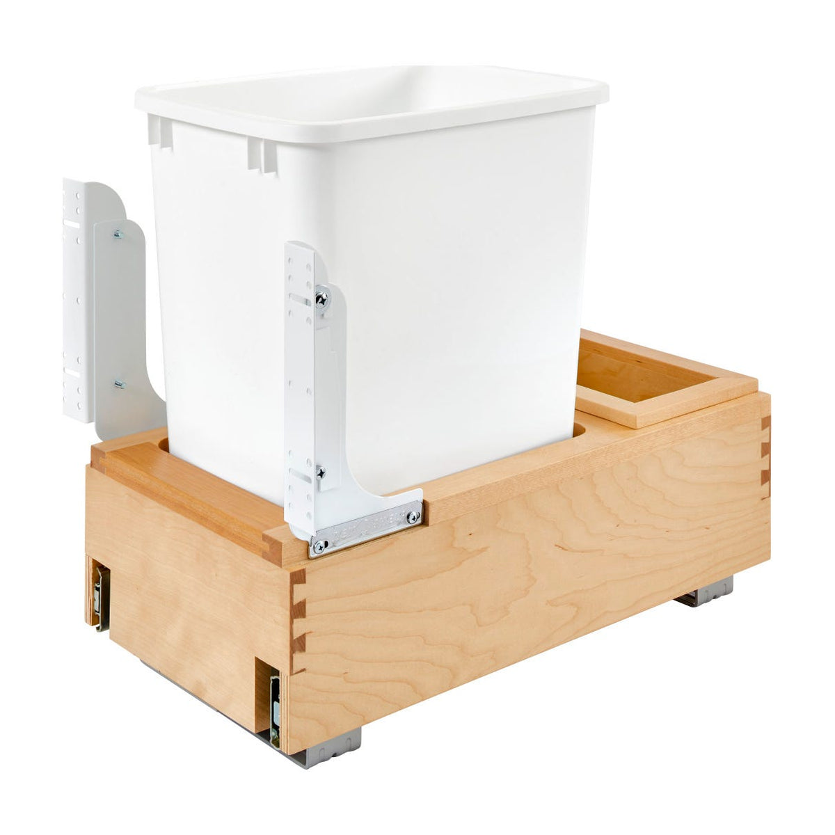 Rev-A-Shelf Wood Bottom Mount Pullout Waste Container, Maple, 11.25"