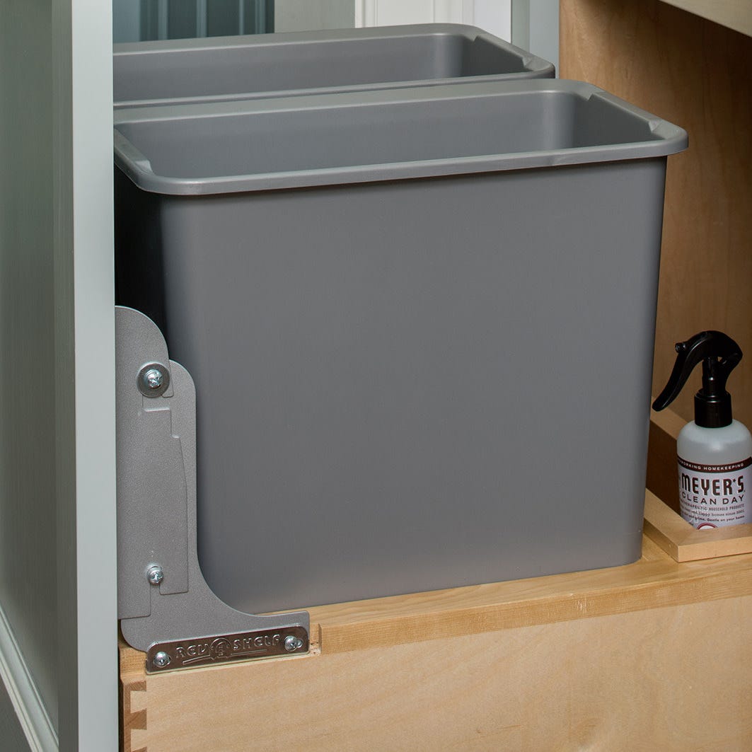 Rev-A-Shelf Wood Bottom Mount Pullout Waste Container