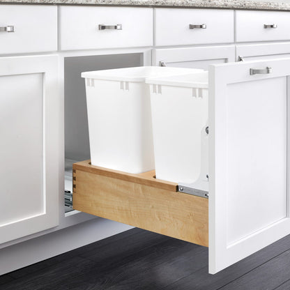 Rev-A-Shelf Wood Bottom Mount Pullout Waste Container