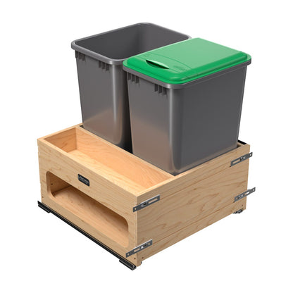 Rev-A-Shelf Wood Bottom Mount Waste Management Center with Soft-Close, 20.97"