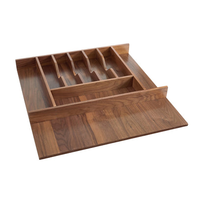 Rev-A-Shelf Wood Cutlery Tray Insert, Walnut, 2-3/8"