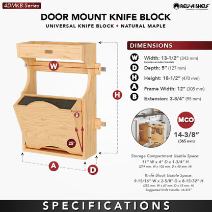 Rev-A-Shelf Wood Door-Mount Tip-Out Knife Storage Organizer