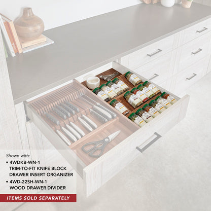 Rev-A-Shelf Wood Drawer Divider, walnut