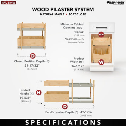 Rev-A-Shelf Wood Pilaster System Kit