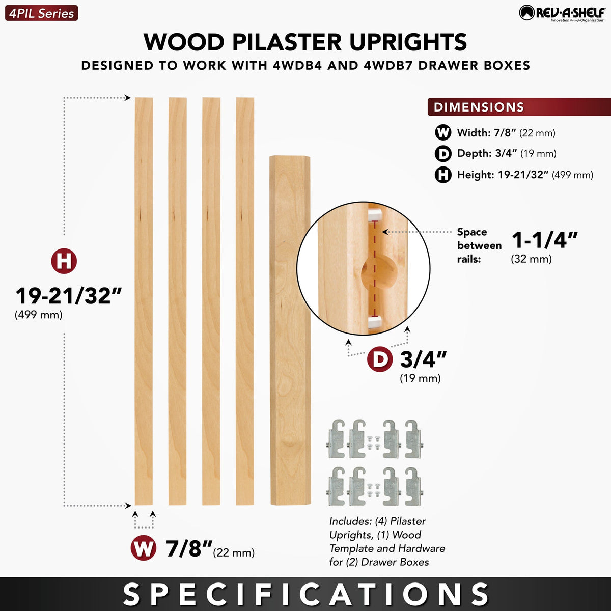Rev-A-Shelf Wood Pilaster System