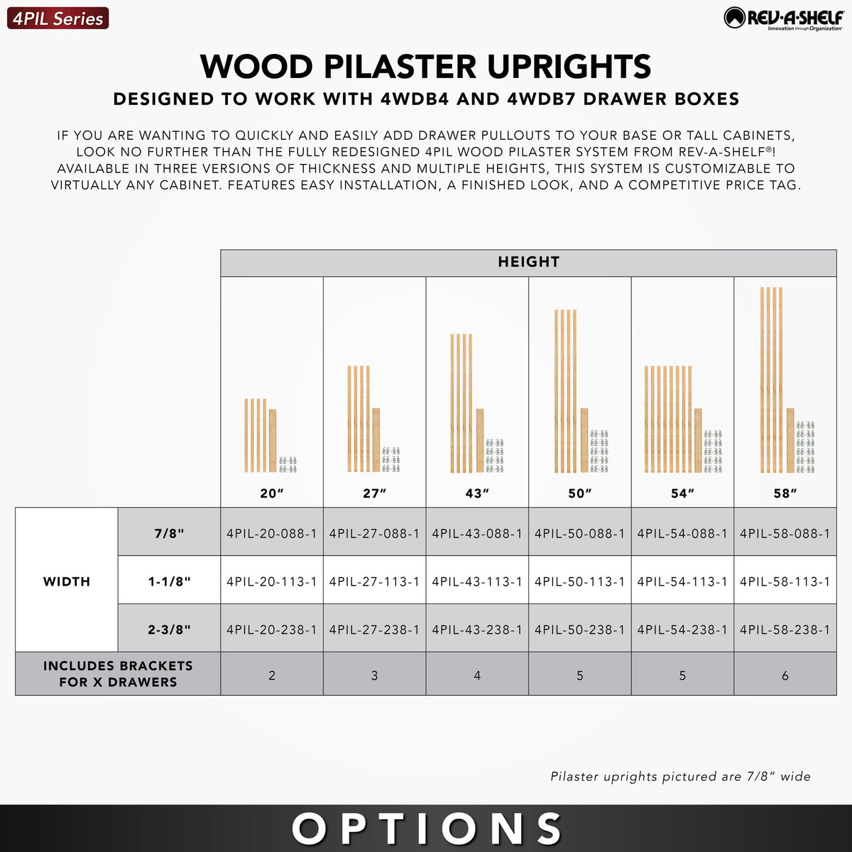 Rev-A-Shelf Wood Pilaster System