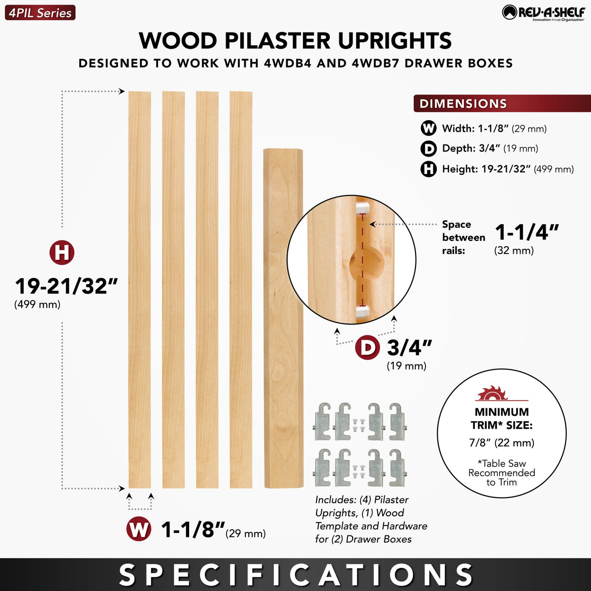 Rev-A-Shelf Wood Pilaster System
