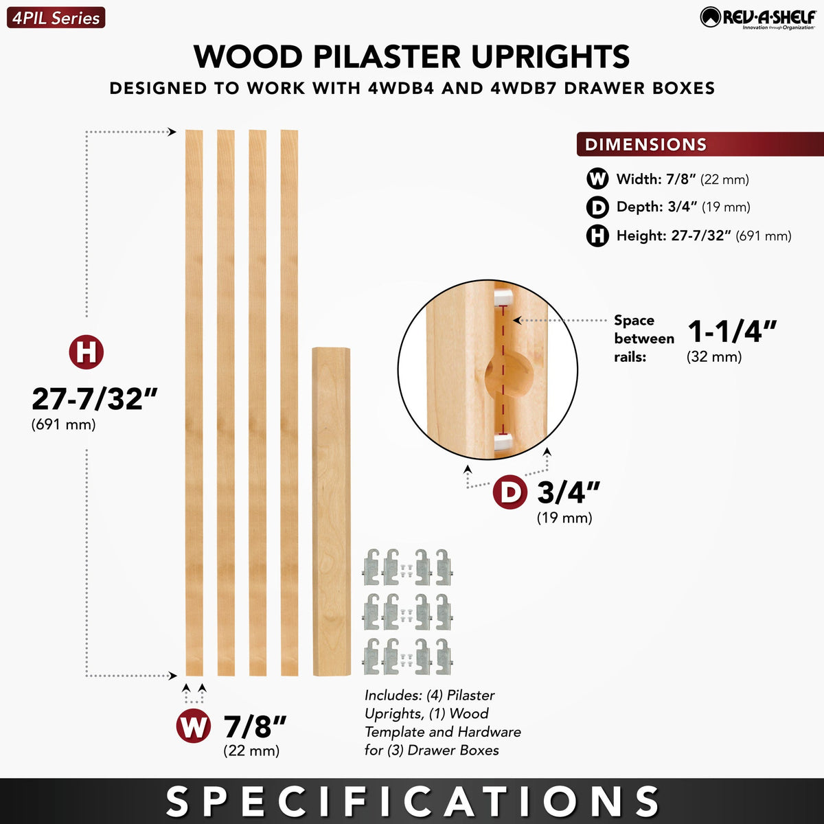 Rev-A-Shelf Wood Pilaster System