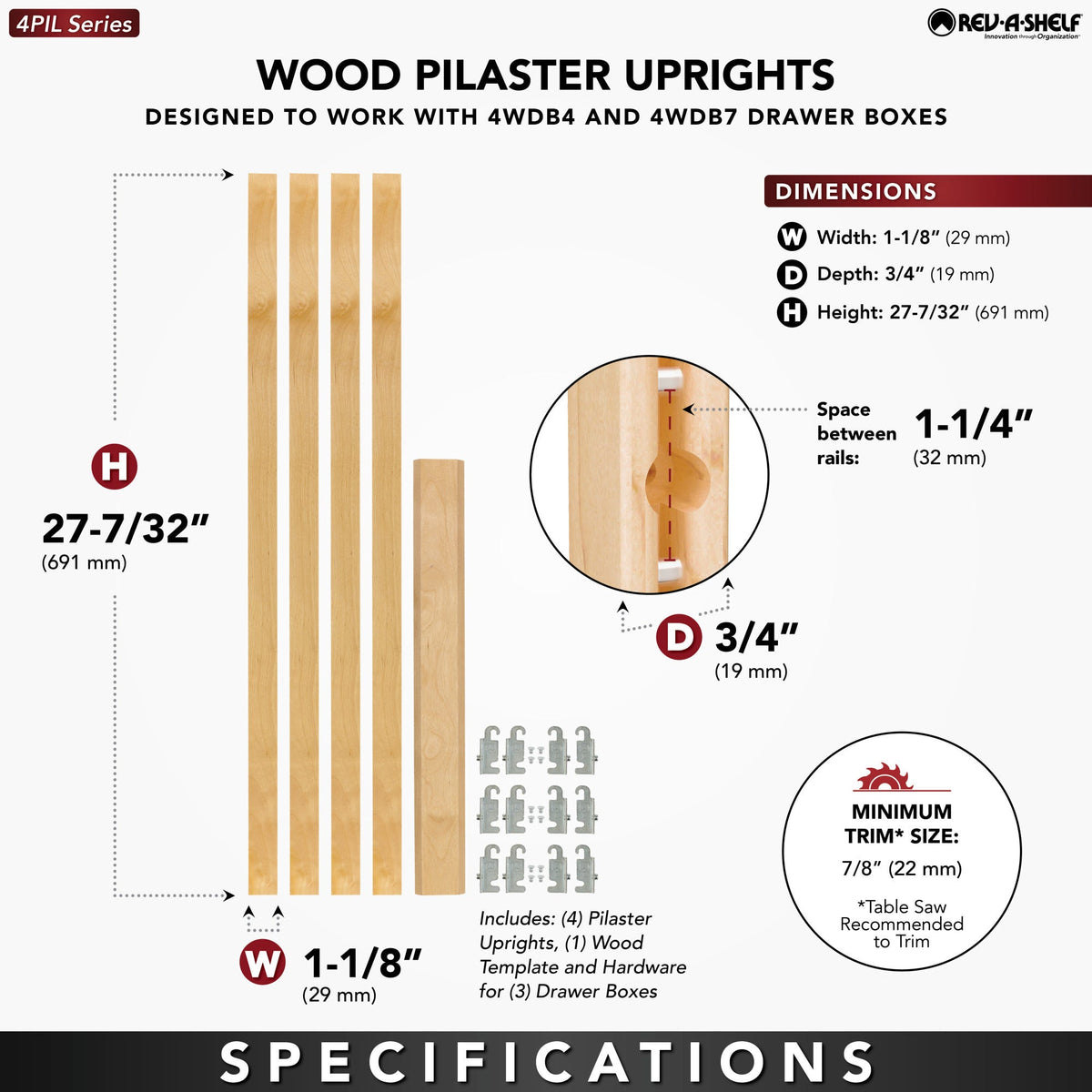 Rev-A-Shelf Wood Pilaster System