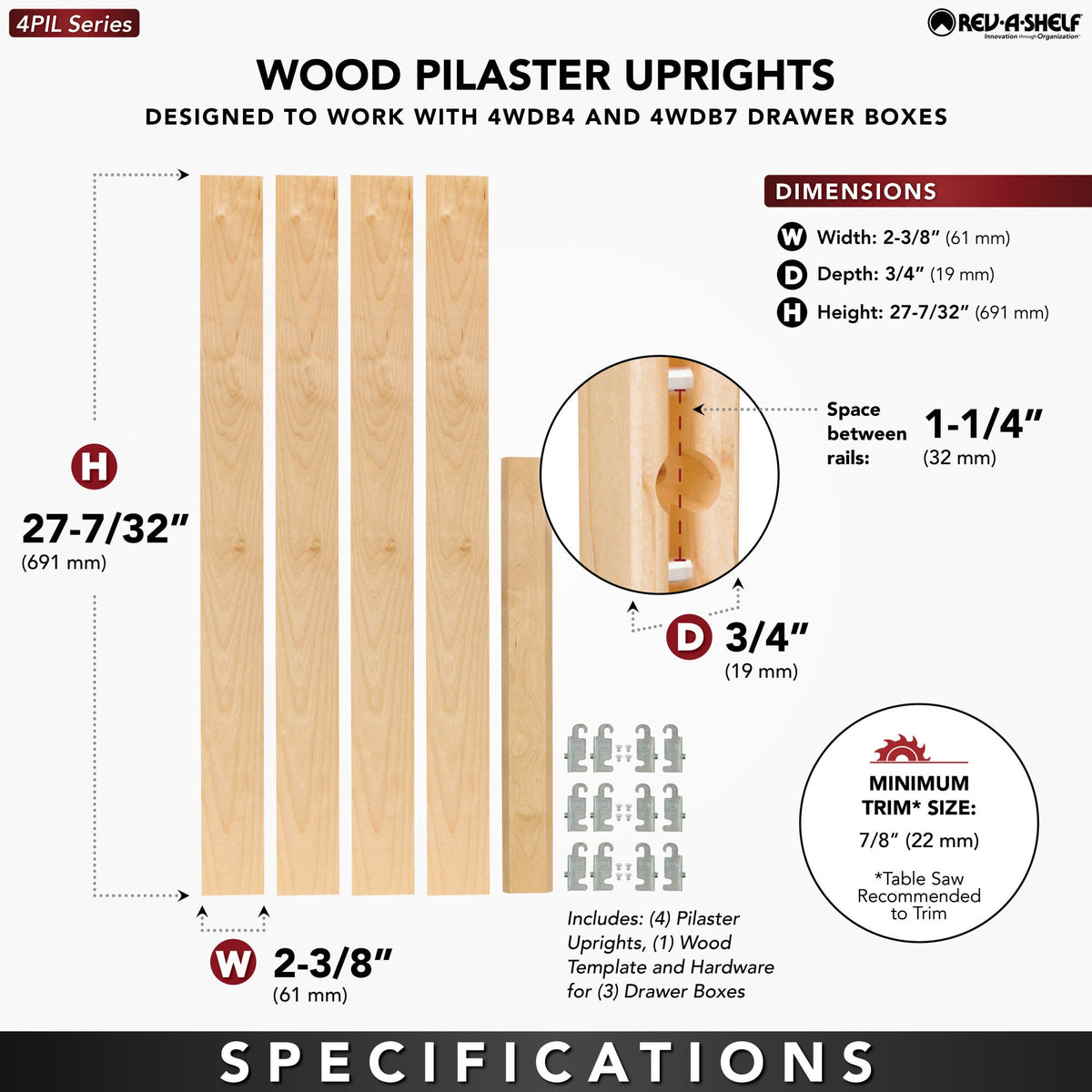 Rev-A-Shelf Wood Pilaster System