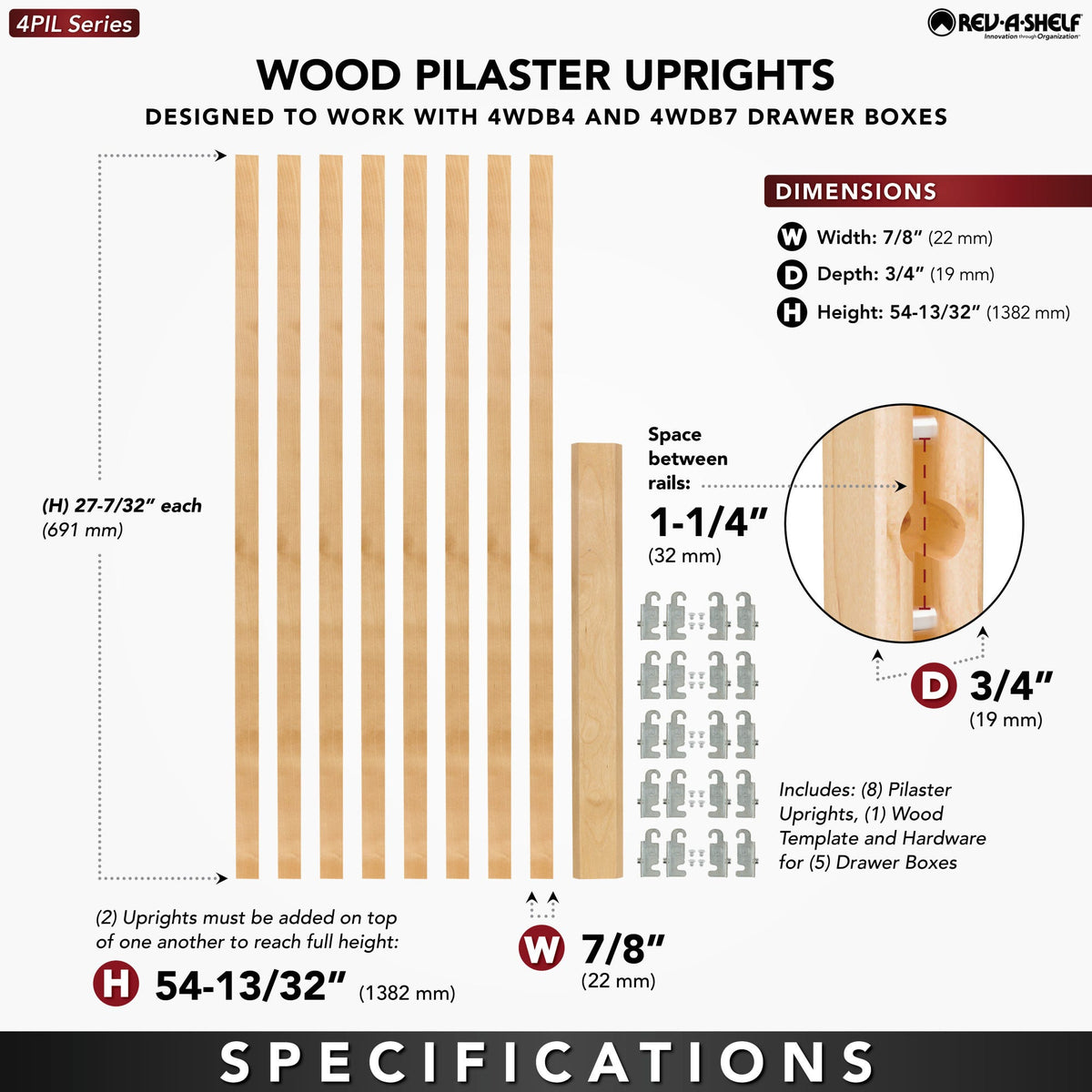 Rev-A-Shelf Wood Pilaster System