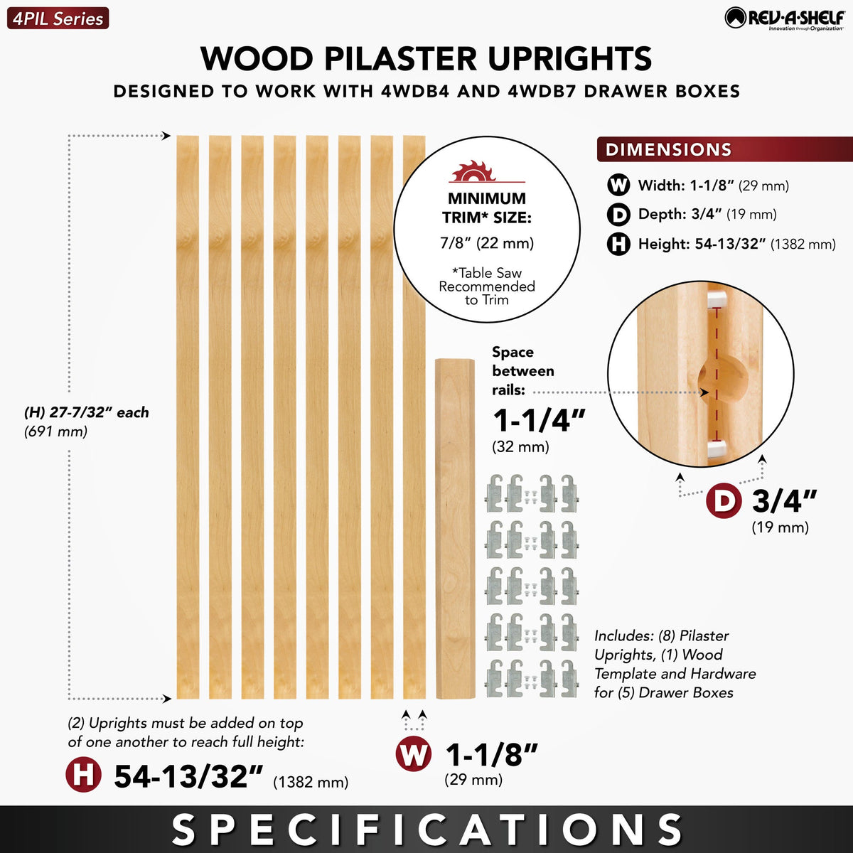 Rev-A-Shelf Wood Pilaster System