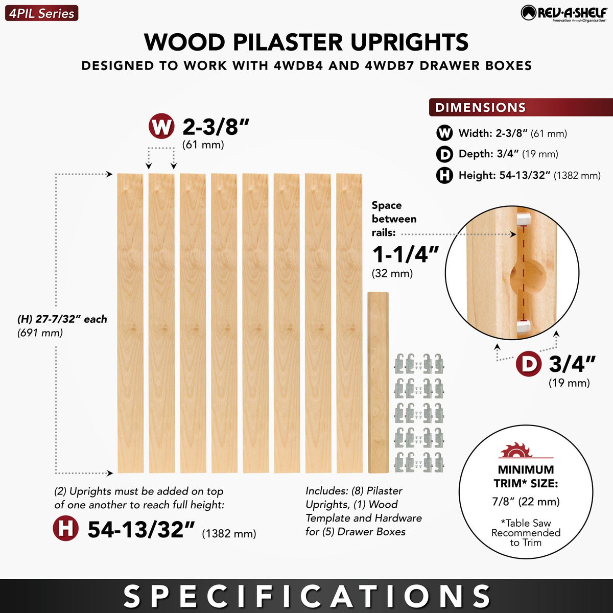 Rev-A-Shelf Wood Pilaster System