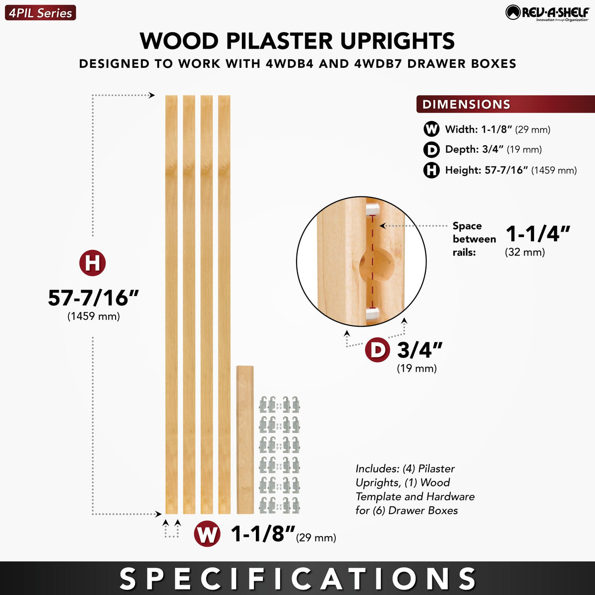 Rev-A-Shelf Wood Pilaster System