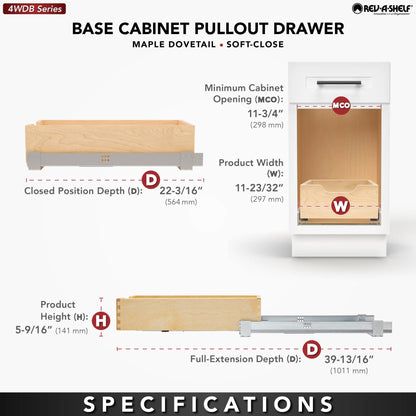 Rev-A-Shelf Wood Pullout Drawers with BLUM Soft-Close