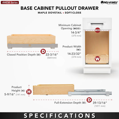 Rev-A-Shelf Wood Pullout Drawers with BLUM Soft-Close