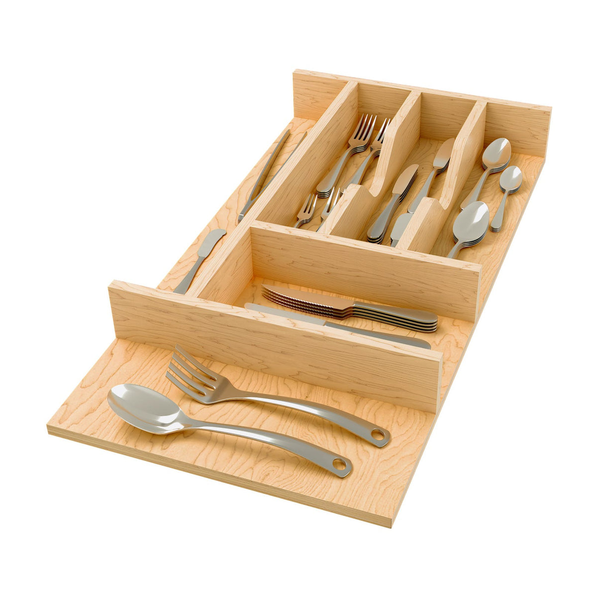Rev-A-Shelf Wood Right Fit Cutlery Drawer Insert