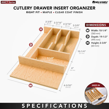Rev-A-Shelf Wood Right Fit Cutlery Drawer Insert