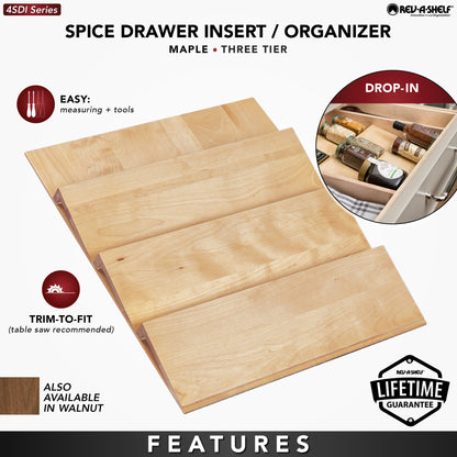 Rev-A-Shelf Wood Spice Drawer Insert