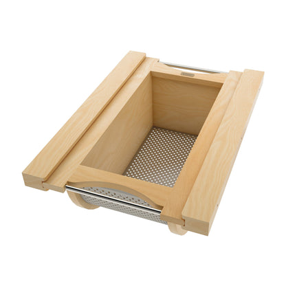 Rev-A-Shelf Wood/Stainless-Steel Produce Pullout Baskets, Natural Maple, 15"