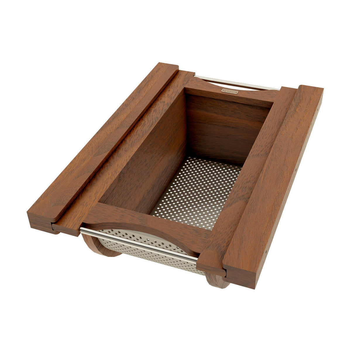 Rev-A-Shelf Wood/Stainless-Steel Produce Pullout Baskets, Walnut, 15"