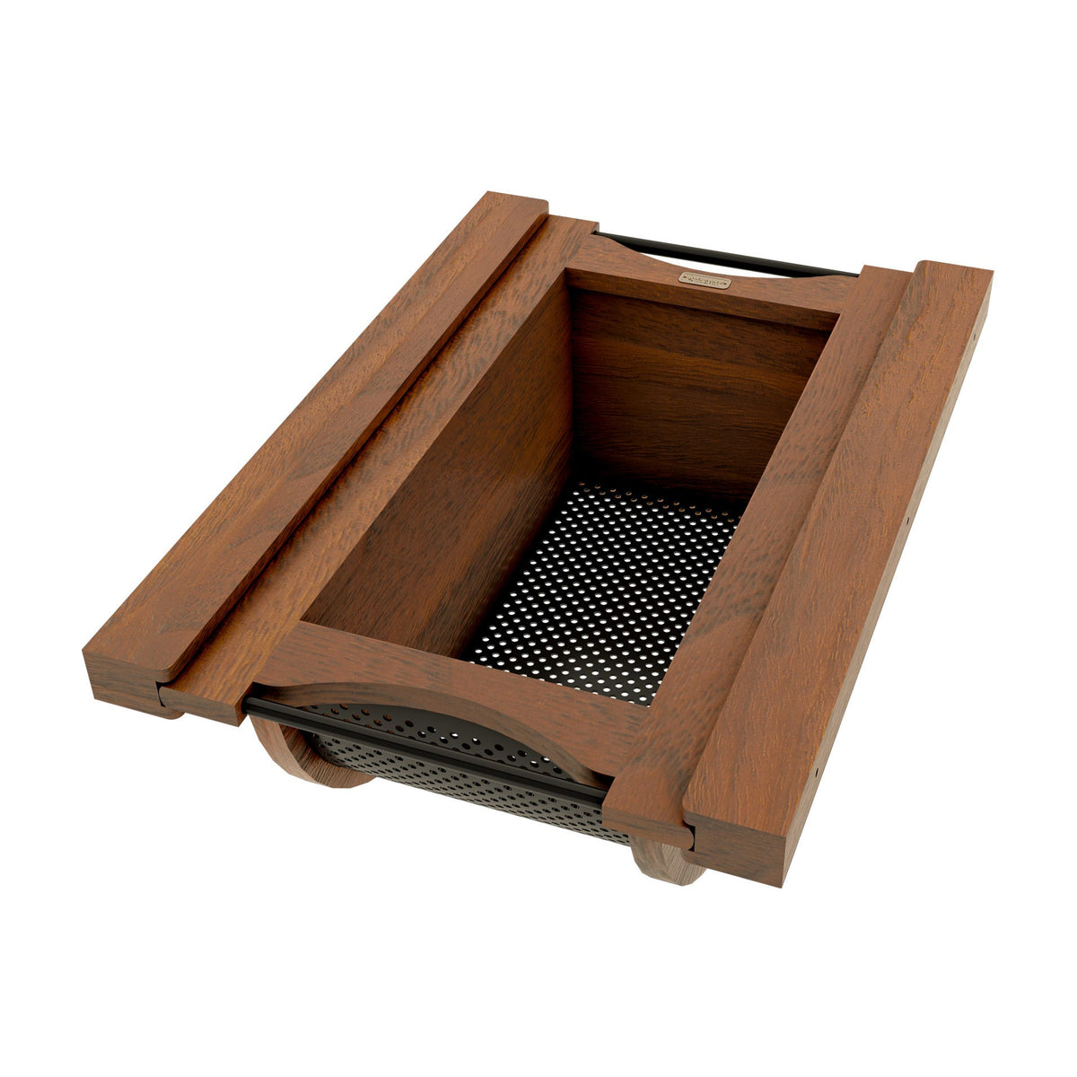 Rev-A-Shelf Wood/Stainless-Steel Produce Pullout Baskets, Walnut, 15"