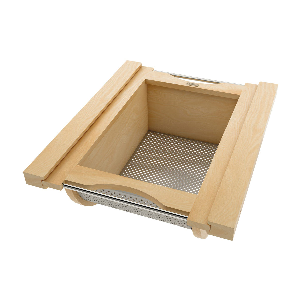 Rev-A-Shelf Wood/Stainless-Steel Produce Pullout Baskets, Natural Maple, 18"