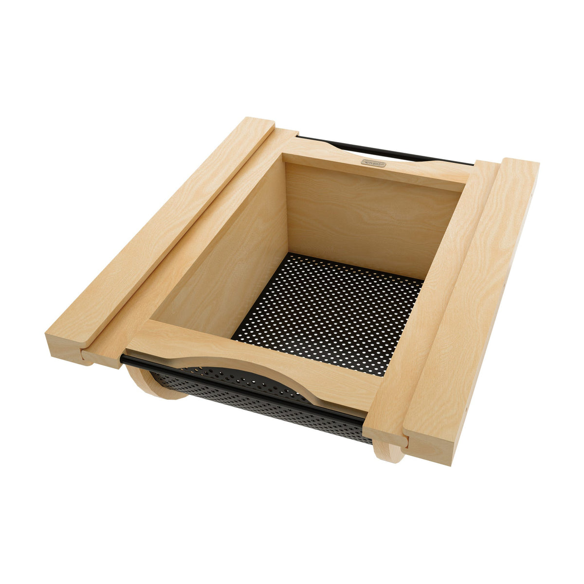 Rev-A-Shelf Wood/Stainless-Steel Produce Pullout Baskets, Natural Maple, 18"