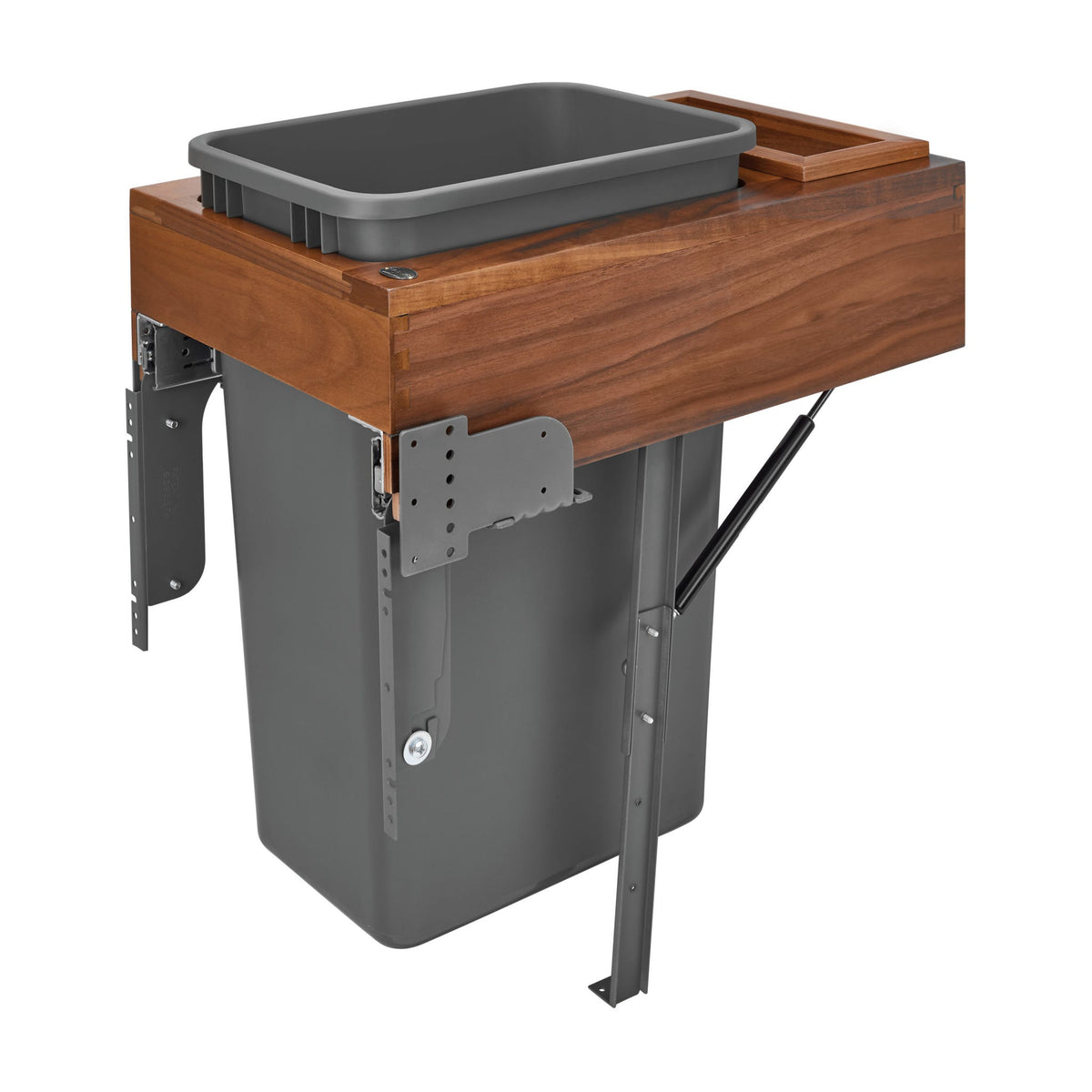 Rev-A-Shelf Wood Top Mount Waste Container, Orion Gray, 18"