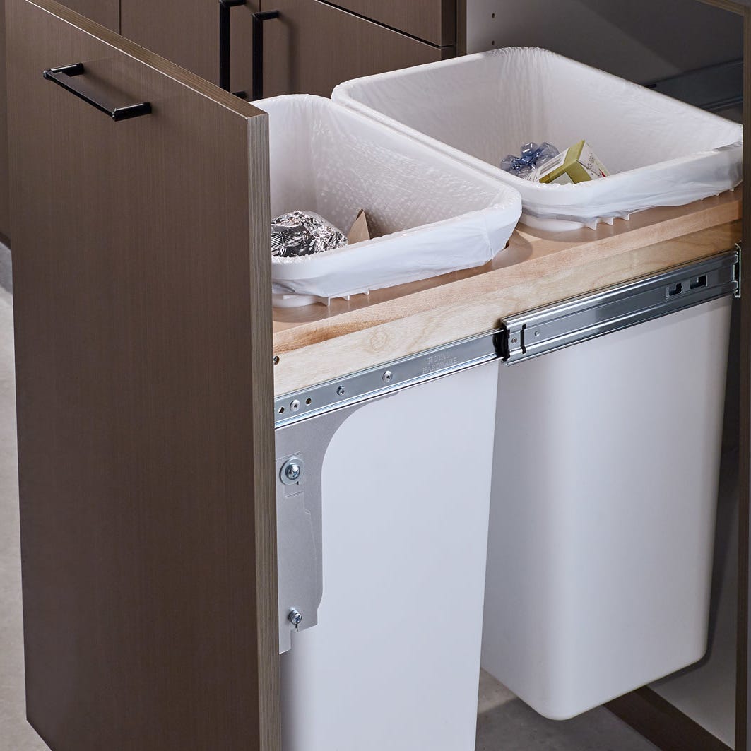 Rev-A-Shelf Wood Top Mount Waste Container