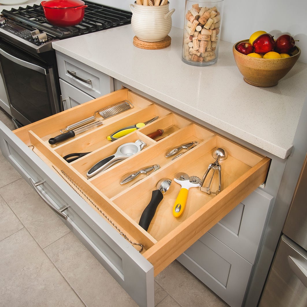 Rev-A-Shelf Wood Utensil Tray Insert