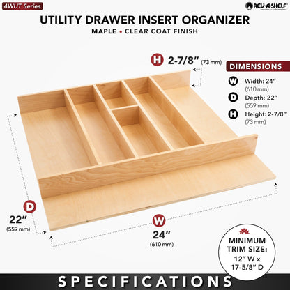 Rev-A-Shelf Wood Utensil Tray Insert, natural maple