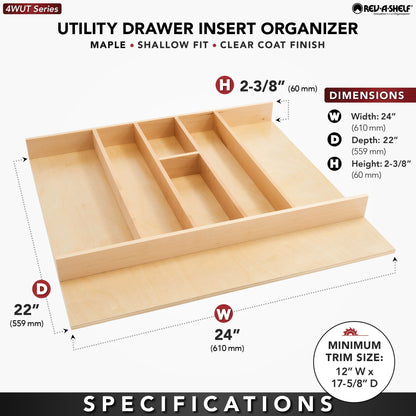 Rev-A-Shelf Wood Utensil Tray Insert, natural maple