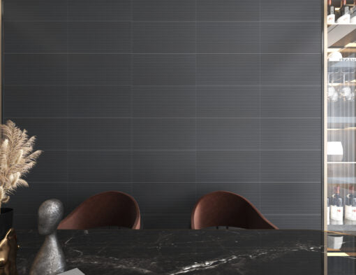 Ornate Black Line Color Body Porcelain Tile